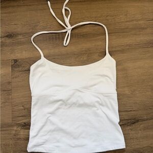 ReoRia White Halter Camisole Top